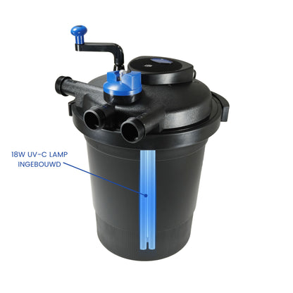 BluPressure 10.000 - Drukfilter met 18W UV-c - Incl. backwash