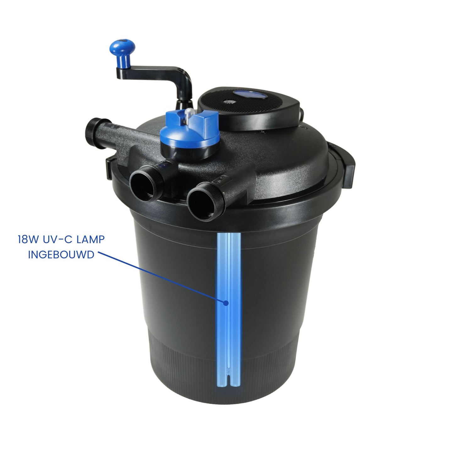 BluPressure 10.000 - Drukfilter met 18W UV-c - Incl. backwash